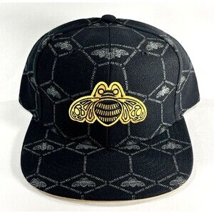 Mitchell & Ness Patron Tequila Bumble Bee Embroidered Snapback Black & Gold Hat